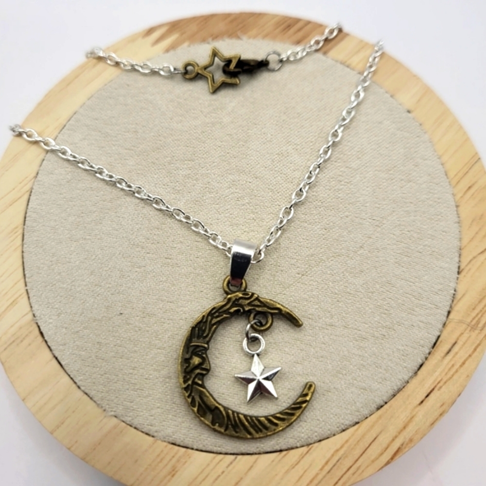 🌜 Moon Star Charm Necklace